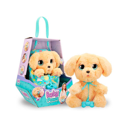 Peluche interactivo Baby Paws Love & Care Labarador, con varios sonidos, inclye pilas, 24 cm, 