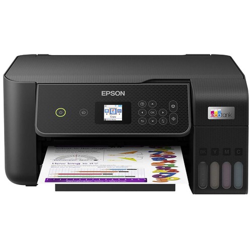 Impresora multifunción EPSON Ecotank ET-2870 con depósito de tinta, WiFi, pantalla LCD, doble cara.