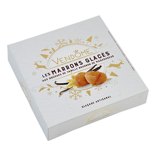 VENDOME Castañas confitadas (Marrón glace) con vainilla al Bourbon de Madagascar 160 g.