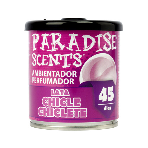 Ambientador en lata olor chicle, 100g PARADISE SCENTS.