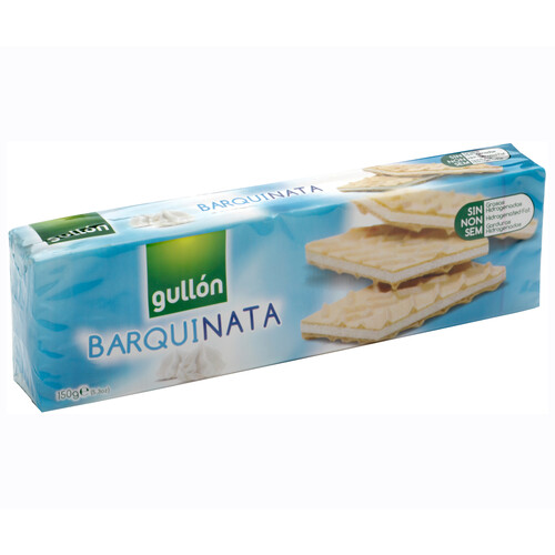 GULLÓN Barquinata Galletas de barquillo rellenas de nata 150 g 