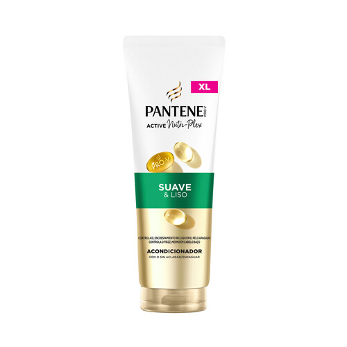 PANTENE Pro-v suave & liso Acondicionador con o sin aclarado, para cabellos encrespados o apagados 350 ml.