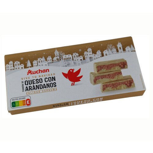 PRODUCTO ALCAMPO Turrón de queso con arándanos 200 g.