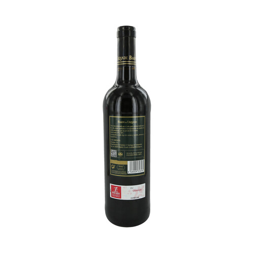 BARON DE URZANDE  Vino  tinto crianza con D.O. Ca. Rioja botella 75 cl.