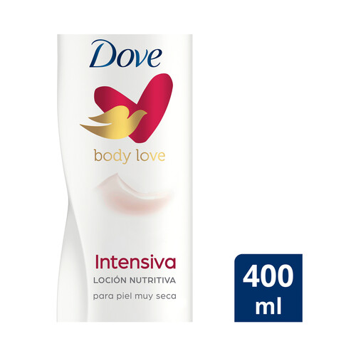 DOVE Crema coporal nutrición intensa, para pieles muy secas DOVE Body love 400 ml.