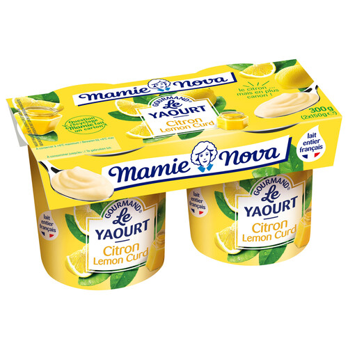 MAMIE NOVA Le gourmand yogur azucarado sabor a limón picante 2 x 150 g.