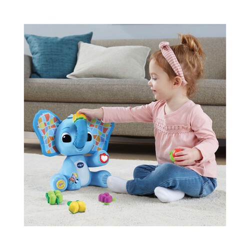 Elefante glotón infantil Fran Desarrolla sentidos y emociones VTECH.