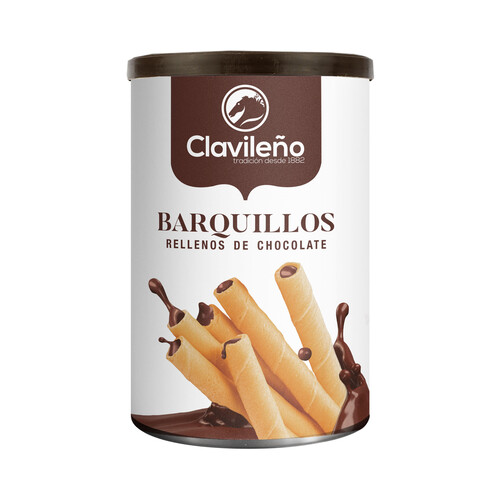 CLAVILEÑO Barquillos rellenos de chocolate 200 g.