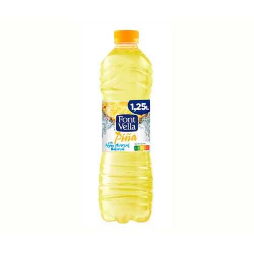 FONT VELLA Levité Agua mineral sabor piña botella de 1,25 l.