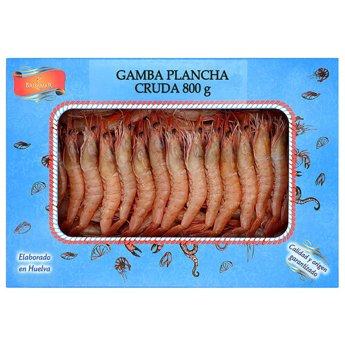 BRISAMAR Gamba plancha cruda y congelada 800 g.