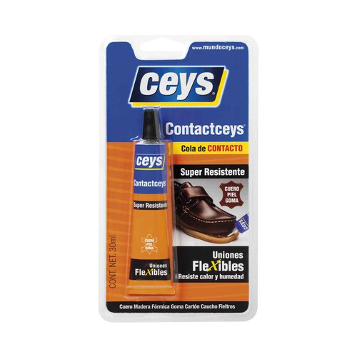 Cola de contacto CEYS Contactceys, cuero, piel, goma. 35ml.