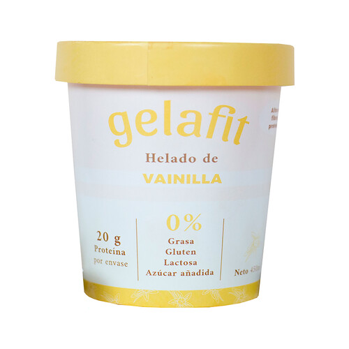 GELAFIT Tarrina de helado de vainilla, sin gluten y sin lactosa 450 ml.