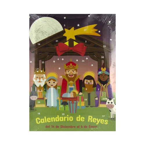 PRODUCTO ECONÓMICO ALCAMPO Calendario Reyes de chocolate 75 g.