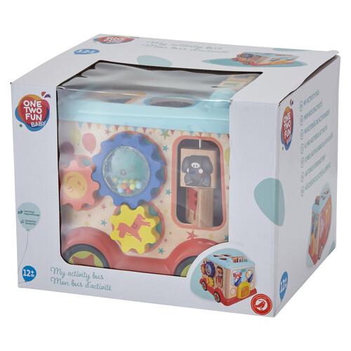 Playset de actividades con forma de autobús ONE TWO FUN ALCAMPO.