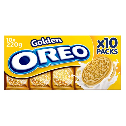 OREO Galletas Golden rellenas de crema de vainilla 220 g.