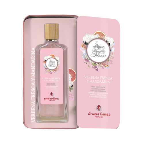 AGUA FRESCA DE FLORES Eau de toilette unisex con vaporizador en spray, fragancia verbena fresca y mandarina 150 ml.