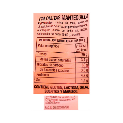 SELF DISCOUNT Palomitas de matequilla  80 g.