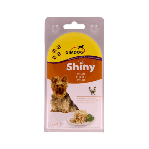 SHINY Comida para perro de talla pequeña a base de pollo SHINY 2 uds. de 85 gr,