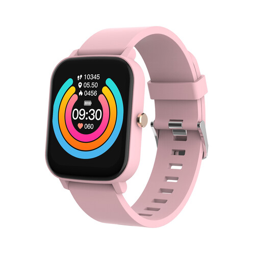 KSIX Smartwatch Contact Square, Bluetooth, pantalla 4,64cm (1,83), color rosa.