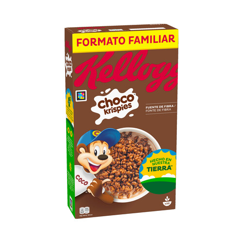 KELLOGG'S Choco Krispies Cereales de arroz tostado con sabor a chocolate 600 g.