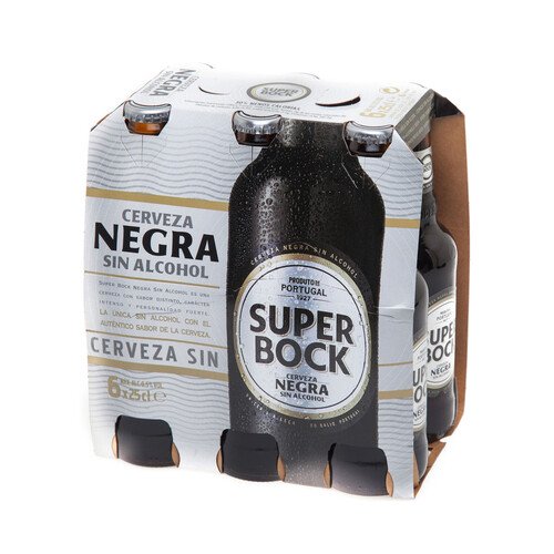 SUPER BOCK  Cerveza negra sin alcohol pack 6 uds. x 25 cl.