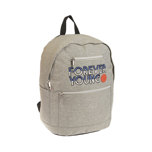 Mochila juvenil, 1 compartimento, color beige, ALCAMPO.