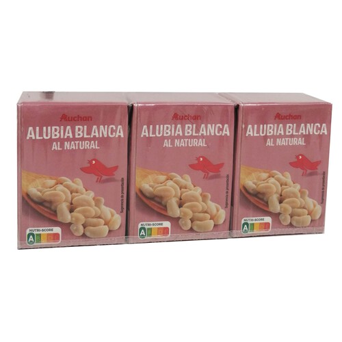 PRODUCTO ALCAMPO Alubias blancas al natural cocidas PRODUCTO ALCAMPO Pack de 3 briks x, 120 g.