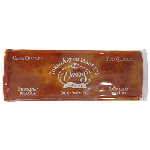 VICENS Turrón de yema quemada 500 g.