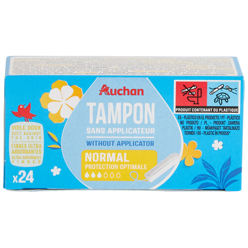 PRODUCTO ALCAMPO Tampones normal sin aplicador 24 uds.