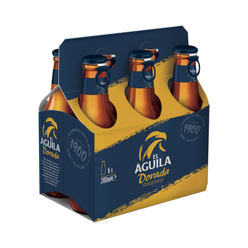 EL AGUILA DORADA Cerveza pack de 6 botellas de 20 cl.