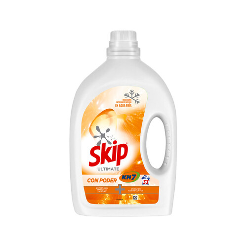 SKIP Ultimate Detergente líquido con KH7 especial manchas difíciles incluso en agua fría 33 ds. 