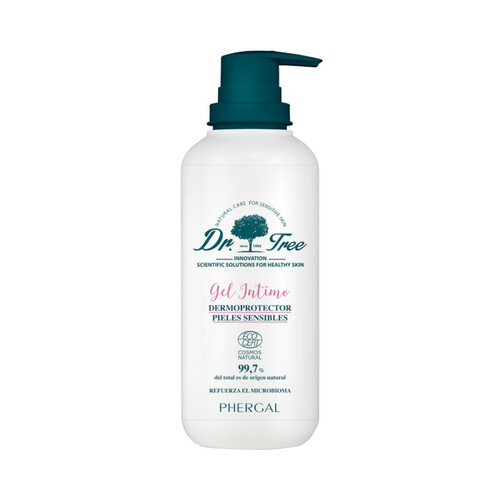 DR. TREE Gel íntimo dermoprotector que refuerza el microbioma, especial pieles sensibles DR. TREE 400 ml.