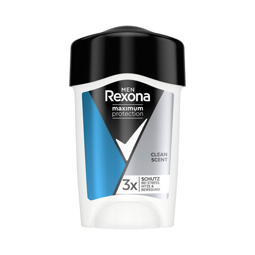 REXONA Desodorante en stick para hombre con protección anti transpirante hasta 48 horas REXONA Men clean scent 45 ml.