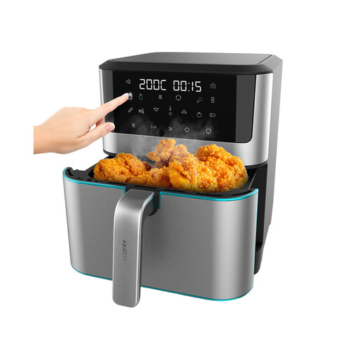 Freidora de aire 8L. CECOTEC Cecofry Supreme 8000 Inox,1800W, 10 programas.