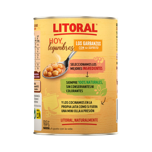 LITORAL Garbanzos cocinados al estilo de la abuela LITORAL 440 g.