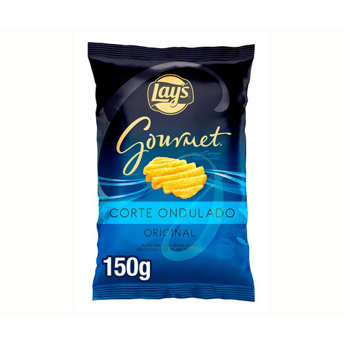 LAY'S Patatas fritas gourmet wavy sal lays 150 g.