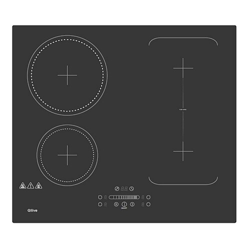 Placa inducción QILIVE Q.6922 4 zonas de cocción, FLEX Zone, zona gigante de 36cm, potencia: 7400w, programable, control táctil, A: 59cm.