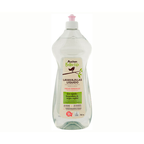 PRODUCTO ALCAMPO Lavavajillas concentrado pieles sensibles 750 ml