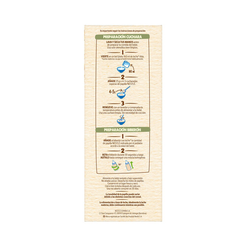 NESTLÉ Papilla de 8 cereales integrales, a partir de 6 meses NESTLÉ 725 g.