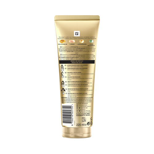 PANTENE 3 Minute miracle Acondicionador intensivo suavizante y alisante, para cabellos encrespados y secos 220 ml.