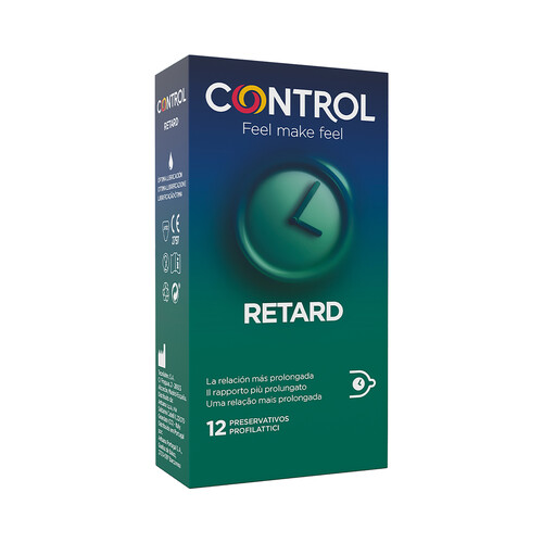 CONTROL Retard Preservativos lubricados con acción retardante 12 uds.