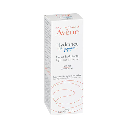 THERMALE AVÉNE Hydrance Crema hidrantante con FPS 30, para pieles secas a muy secas 40 ml.