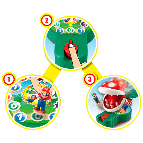 Juego de mesa infantil de azar Piranha Plant, de 2 a 4 jugadores, SUPER MARIO.