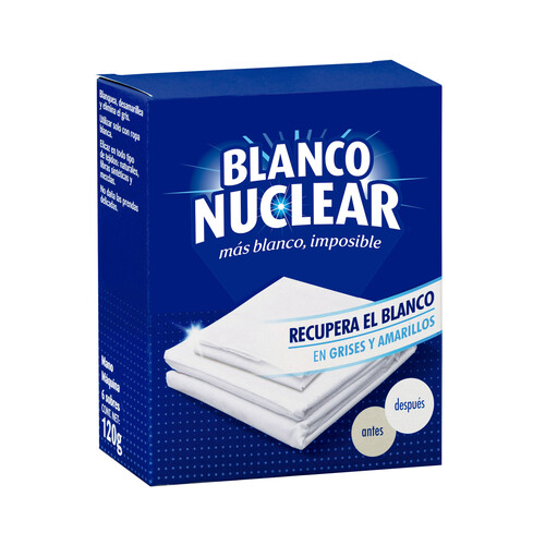 BLANCO NUCLEAR Toallitas blanqueadoras (blanquea, desamarillea y limpia) BLANCO NUCLEAR 6 uds.