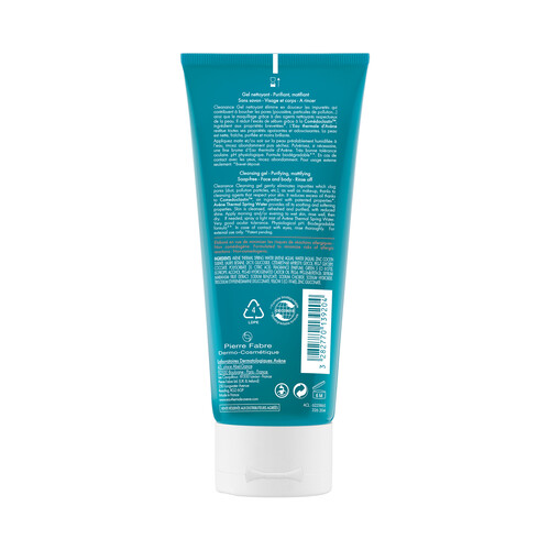 THERMALE AVÉNE Cleanance Gel limpiador, purificante y matificante, para pieles sensibles o con tendencia acneica 200 ml.