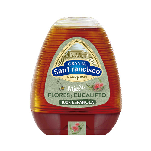 Miel balsámica de eucalipto y flores de tilo GRANJA SAN FRANCISCO 350 gr,