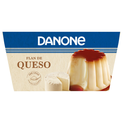 DANONE Flan de queso elaborado sin gluten DANONE 4 x 100 g.