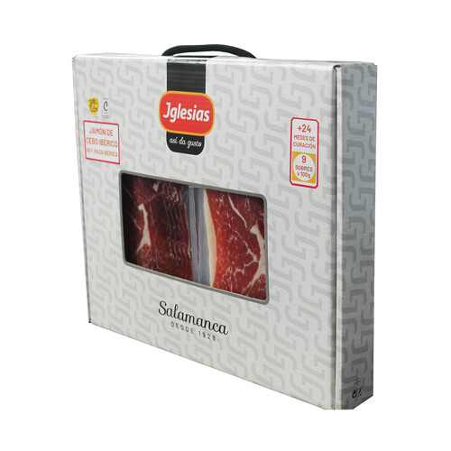 IGLESIAS Maletin jamón de cebo ibérico 50% raza ibérica 900 g.