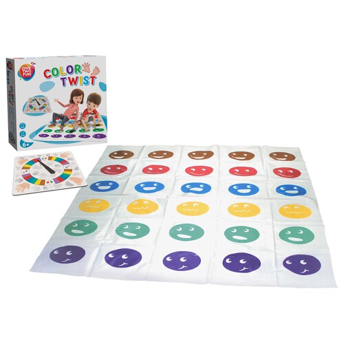 Juego infantil de agilidad Color Twist, de 2 a 4 jugadores, ONE TWO FUN ALCAMPO.