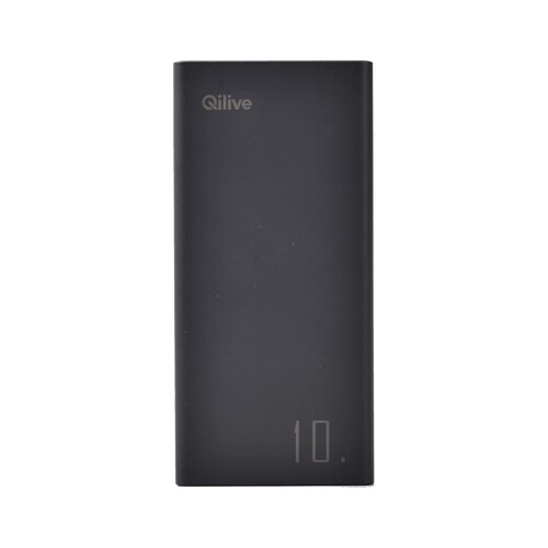 Batería portátil QILIVE Power Bank, 10000mAh, 2xUSB y USB-C.